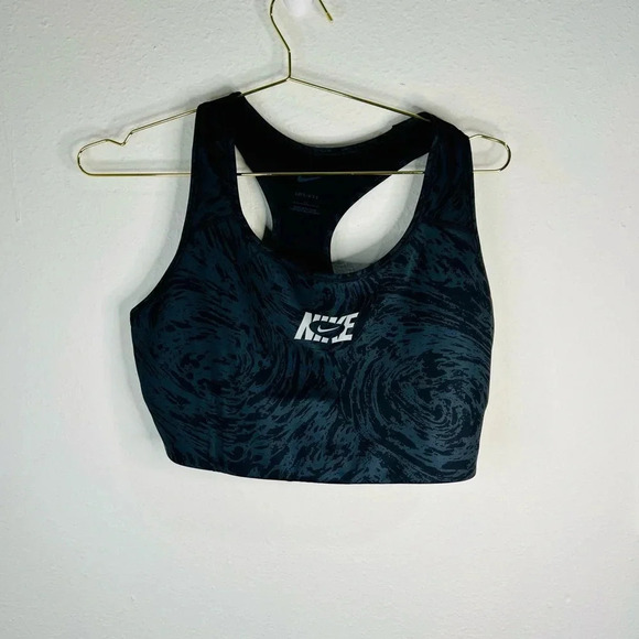 Nike Black and Gray Dry Fit Low Support Sports Bra Plus Size 1X - Picture 2 of 6